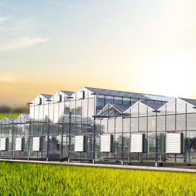 Agriculture Frame greenhouse project steel frame intelligent glass greenhouse smart greenhouse