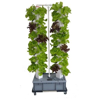 Indoor Hydroponic Tower Garden Hydroponic Growing Vertical airponic tower with lights