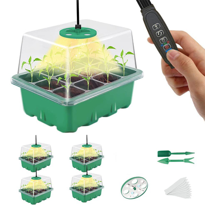 5Pcs Starter Kit Adjustable Brightness Humidity seed Starter Tray