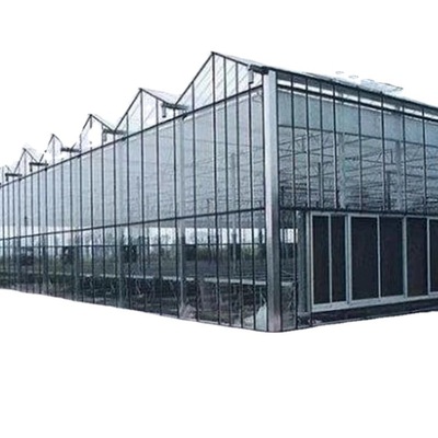 Glass greenhouse flower nursery intelligent planting system pc sheet Greenhouses