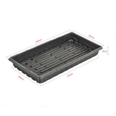 550* 285*60 mm Black Plastic Propagation Seed Flat Tray