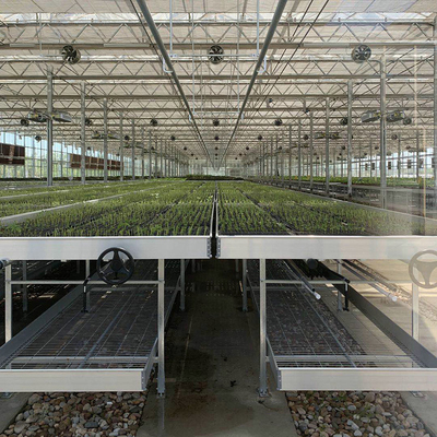 Seedbed nursery nft five foot wide rolling industrial grow benches 2 tier rolling bench